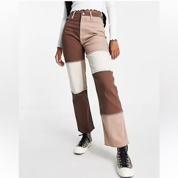 Hollister Women's Ultra High-Rise Patchwork Dad Jeans Size 25 - Picture 1 of 4